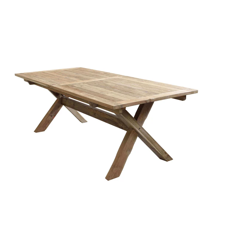Tavolo da Giardino Rettangolare Allungabile in Teak 220/300x100 - KORONIS