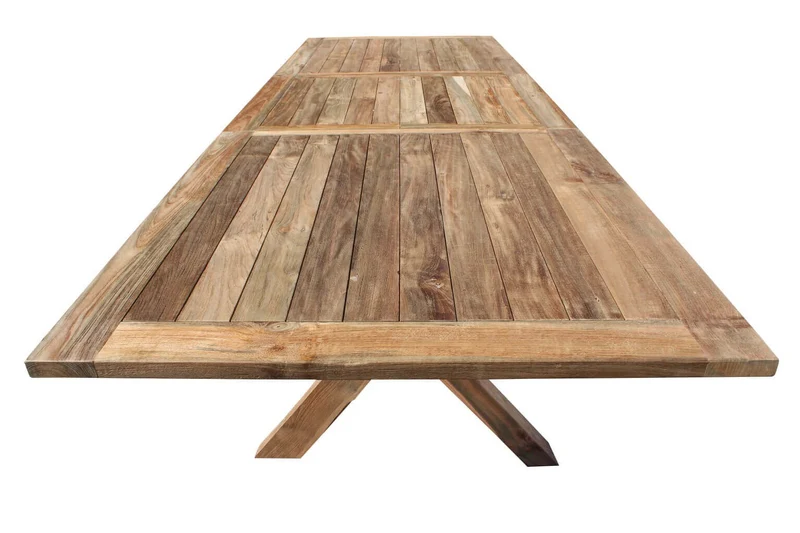 Tavolo da Giardino Rettangolare Allungabile in Teak 220/300x100 - KORONIS