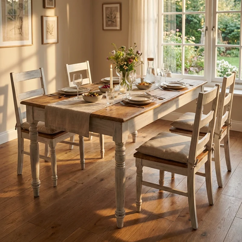 Tavolo da pranzo in legno 130x80 - SAPPHIRA