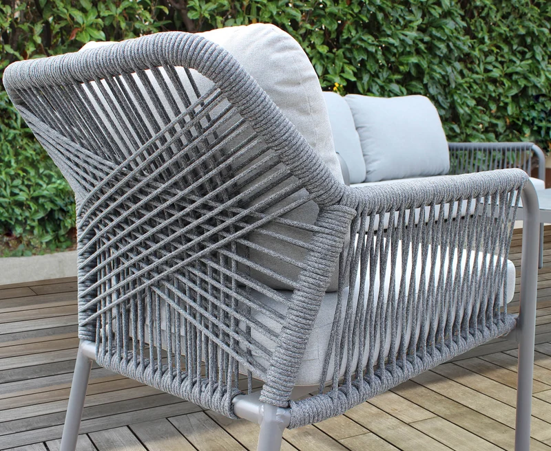 salotto da giardino in alluminio 4 posti D.148x78x79/P.70x78x79/T.100x55x45 - GIG