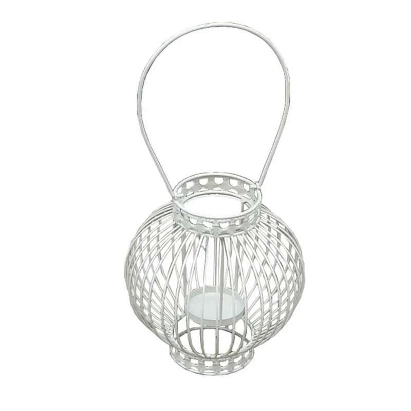 Portacandela stile provenzale verniciato in Acciaio cm 20 5x22x42 - COREY