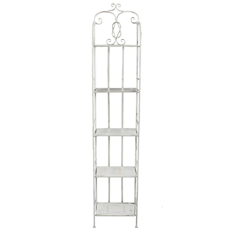 Scaffale 5 piani stile provenzale verniciato in Acciaio cm 32x22x165 - ULYSSES