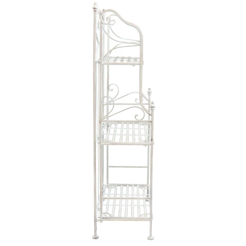 Scaffale 3 piani stile provenzale verniciato in Acciaio cm 61x32x117 - DERREN