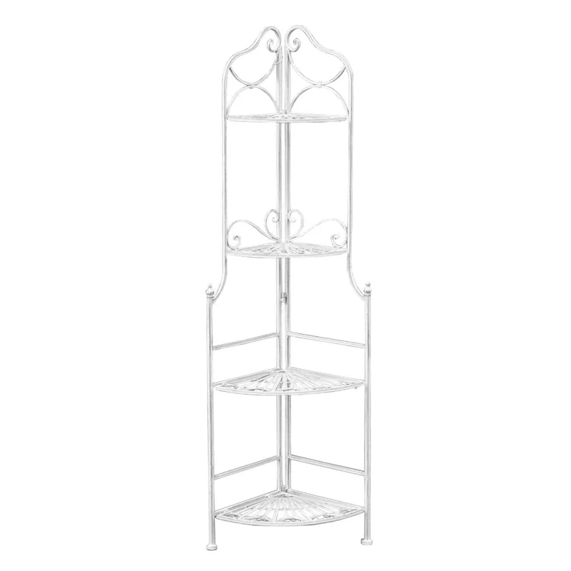 Scaffale 4 piani stile provenzale verniciato in Acciaio cm 49x35x154 - REGGY