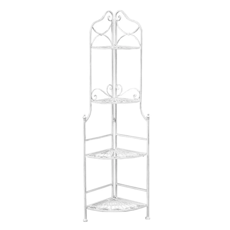 Scaffale 4 piani stile provenzale verniciato in Acciaio cm 49x35x154 - REGGY