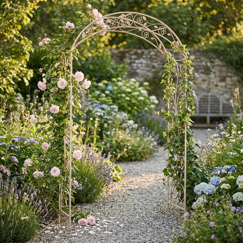 Arco da Giardino per rampicanti in Acciaio cm 135x47 5x230 - CURTIS