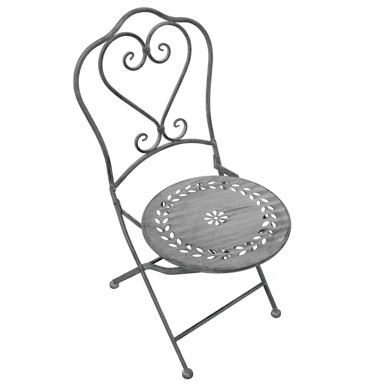 Set tavolino e due sedie bianco ossidato in Acciaio cm 62x62x73 - NARDI