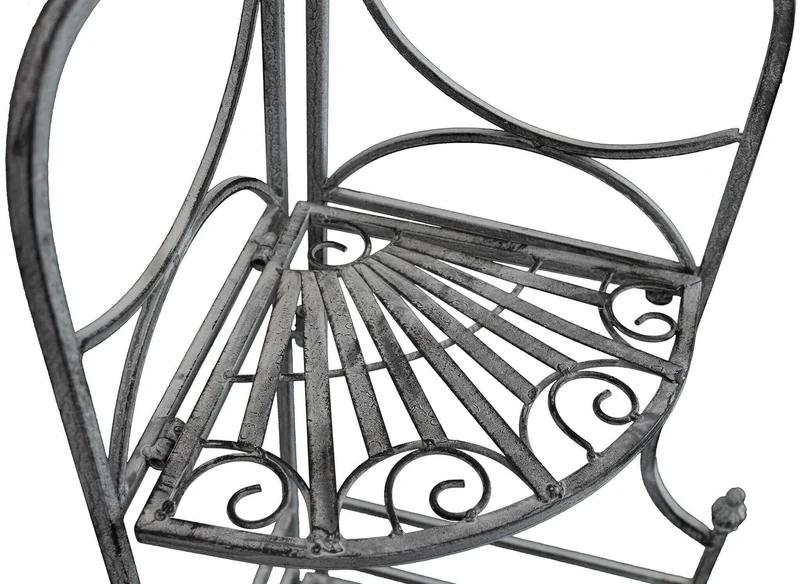 Eatagere 3 piani bianco ossidato in Acciaio cm 49x35x115 - NARDI