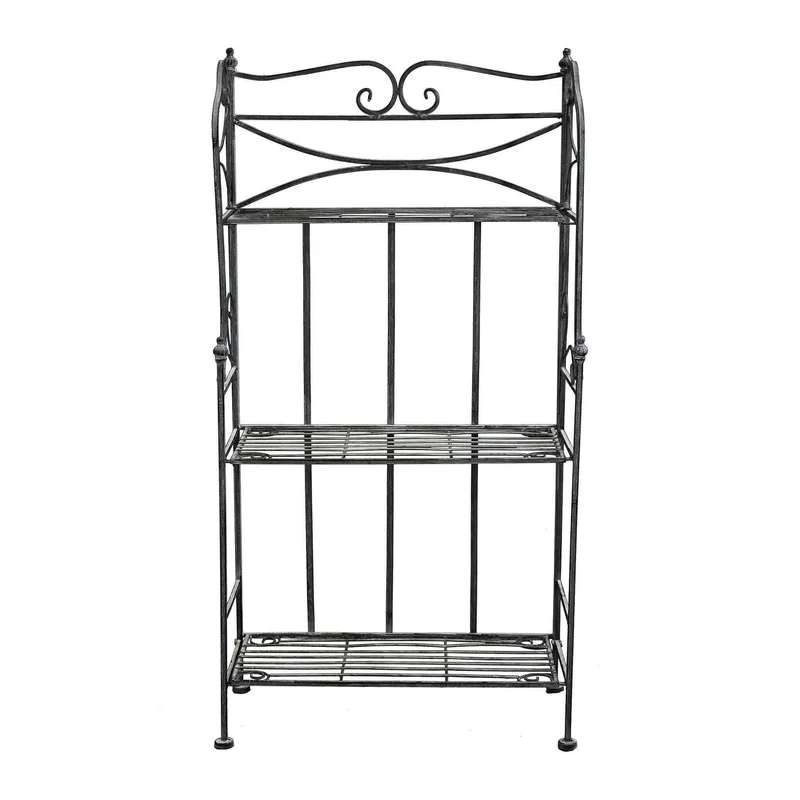 Eatagere 3 piani bianco ossidato in Acciaio cm 61x32x117 - NARDI