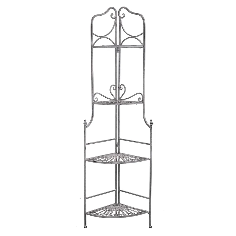 Eatagere 4 piani bianco ossidato in Acciaio cm 49x35x154 - NARDI