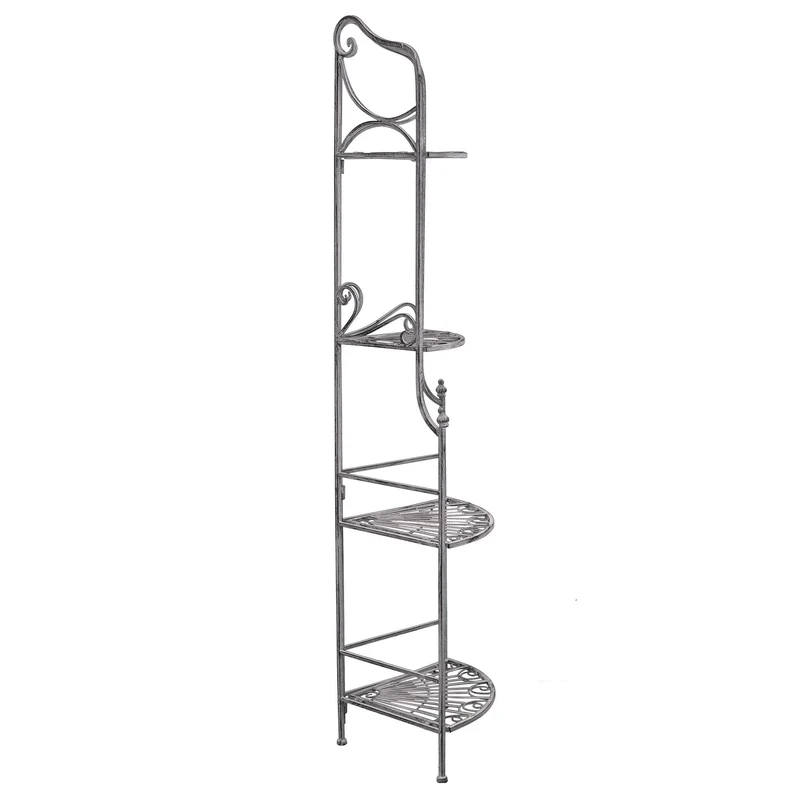 Eatagere 4 piani bianco ossidato in Acciaio cm 49x35x154 - NARDI
