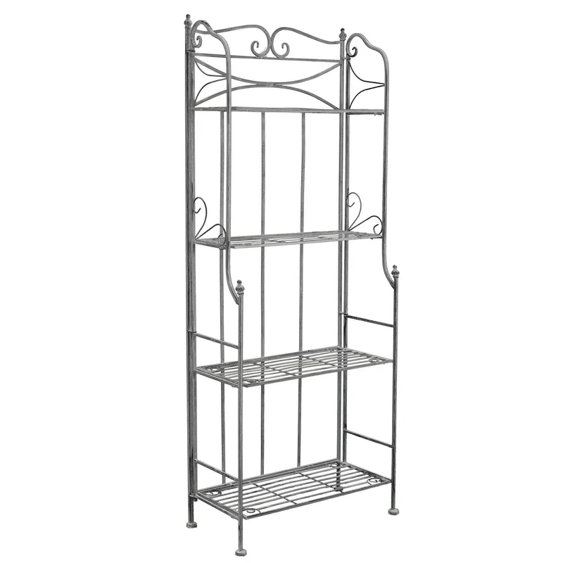 Eatagere 4 piani bianco ossidato in Acciaio cm 61x32x156 - NARDI