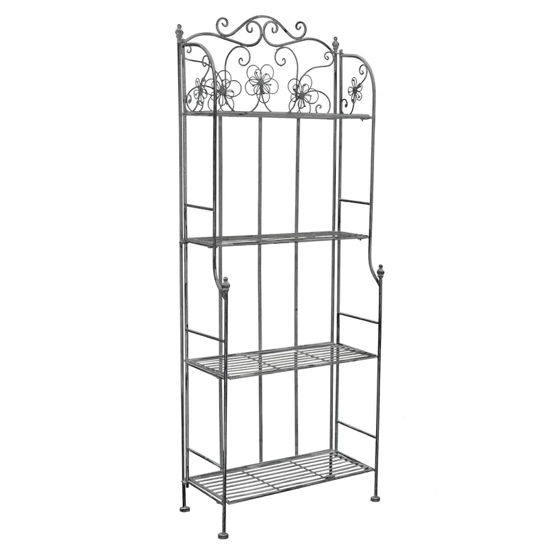 Eatagere 4 piani bianco ossidato in Acciaio cm 60x31x158 - NARDI
