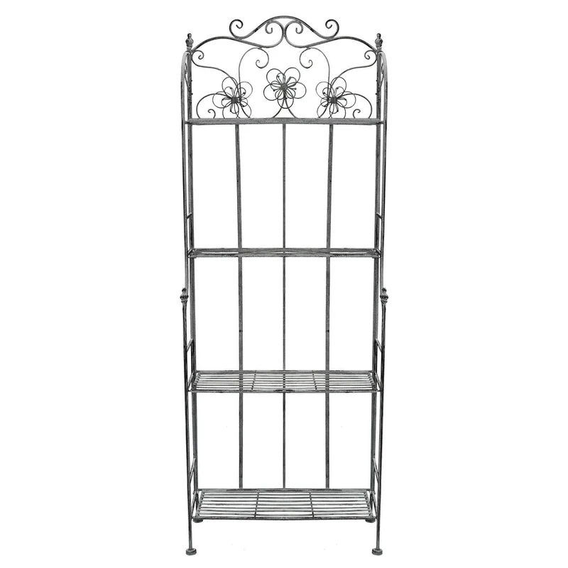Eatagere 4 piani bianco ossidato in Acciaio cm 60x31x158 - NARDI