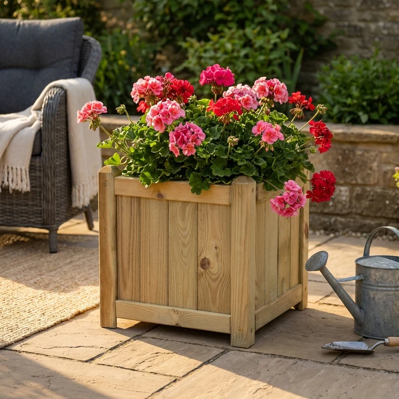 Fioriera da Giardino in Legno cm 40x40x40 - FLOWER