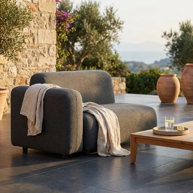 Divano da giardino modulo dx - PETRA
