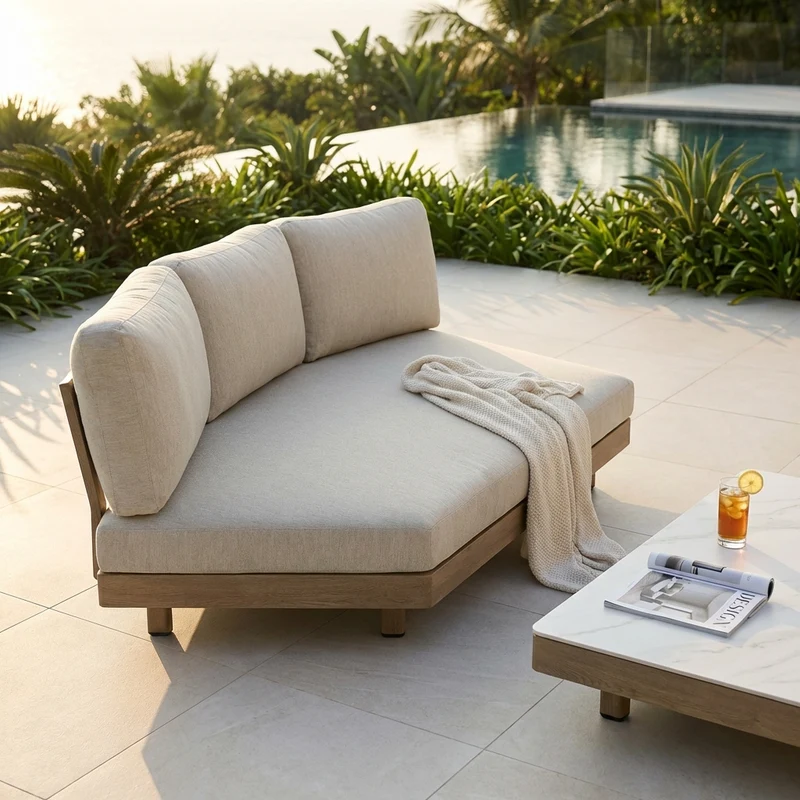 Divano da giardino modulo angolare dx - ULRIC