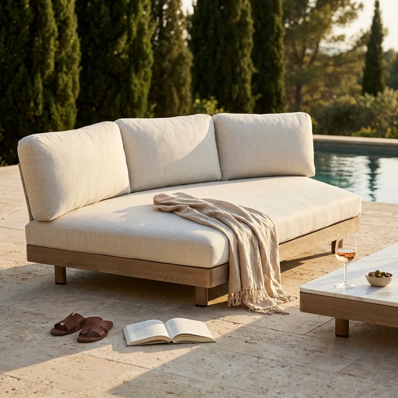 Divano da giardino modulo angolare sx - ULRIC