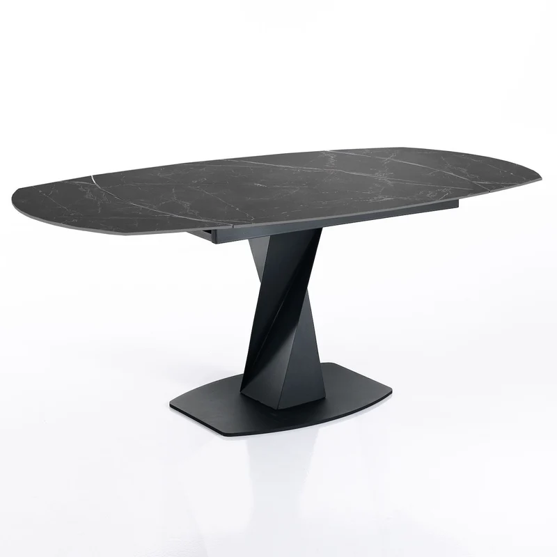 Tavolo allungabile con piano in ceramica Bernat Black