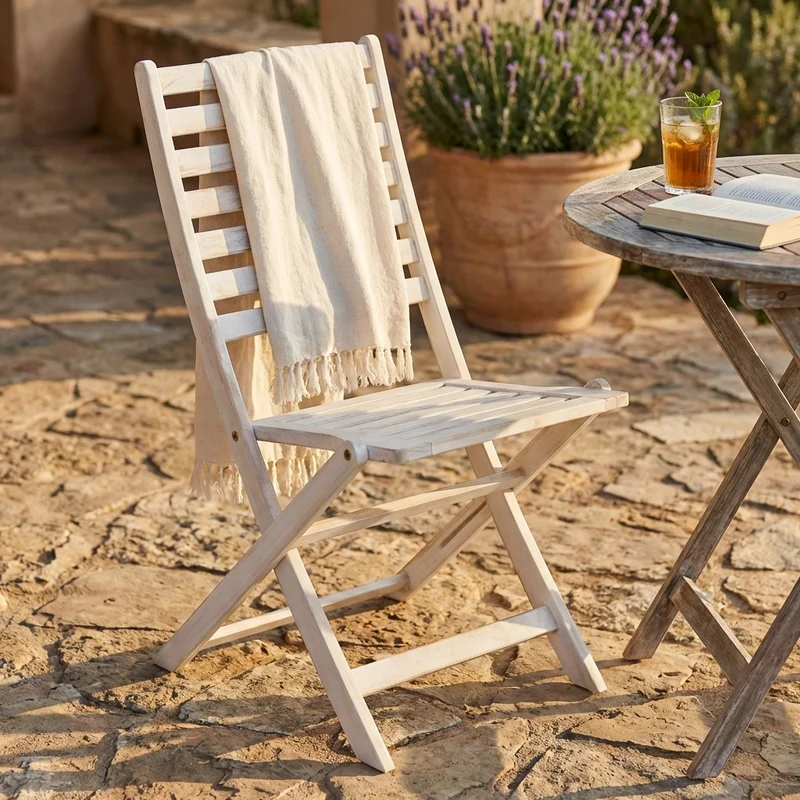Sedia da Giardino Pieghevole in Legno Acacia cm 46x57x91 - THIS