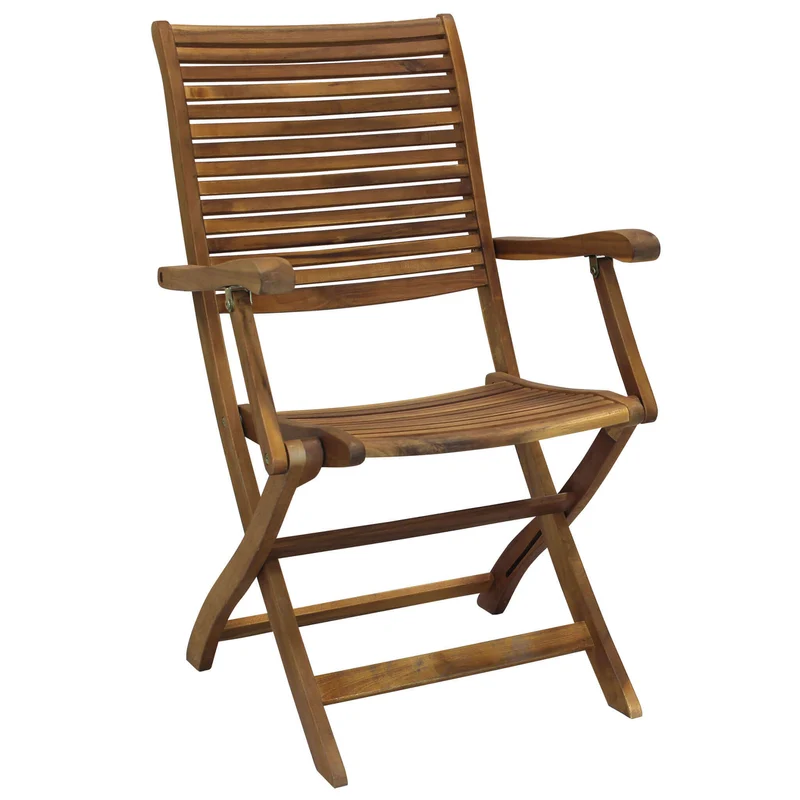 Poltrona da Giardino Pieghevole in Legno Acacia cm 55x64x94 - HAL