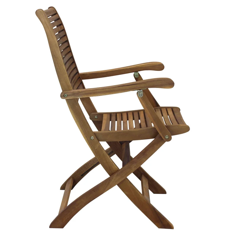 Poltrona da Giardino Pieghevole in Legno Acacia cm 55x64x94 - HAL