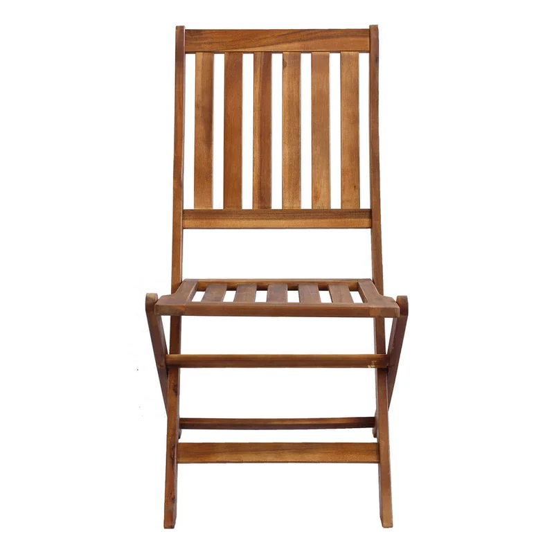 Sedia da Giardino Pieghevole in Legno Acacia cm 46x57x91 - TYRIK