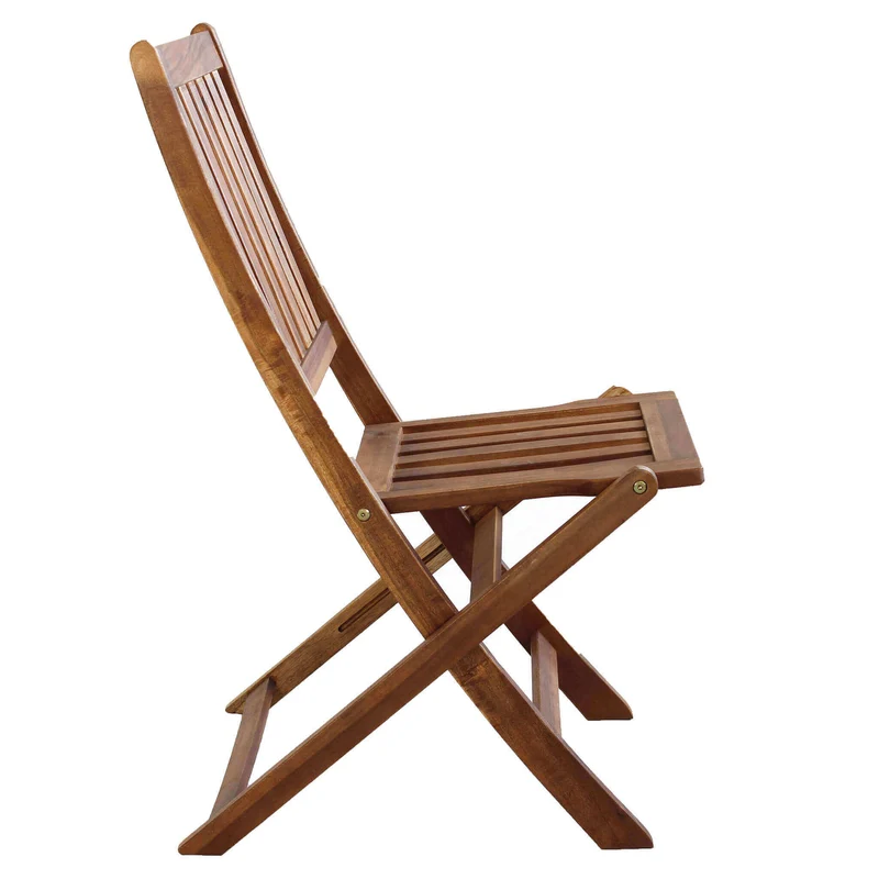 Sedia da Giardino Pieghevole in Legno Acacia cm 46x57x91 - TYRIK