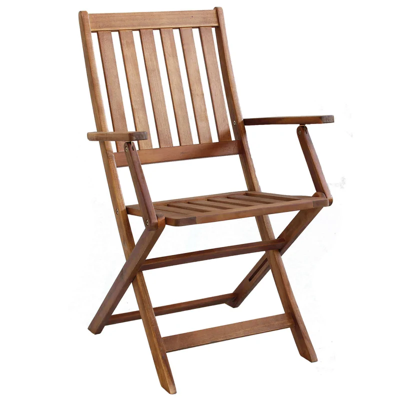 Poltrona da Giardino Pieghevole in Legno Acacia cm 55x57x91 - JIMI