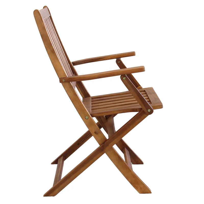 Poltrona da Giardino Pieghevole in Legno Acacia cm 55x57x91 - JIMI