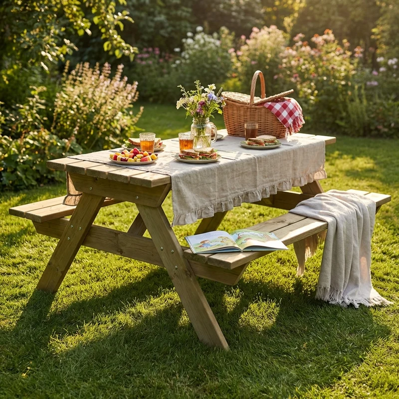 Tavolo pic nic di pino impregnato 200x148x70 - PICNIC
