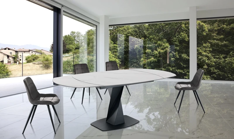 Tavolo allungabile con piano in ceramica Bernat Marble