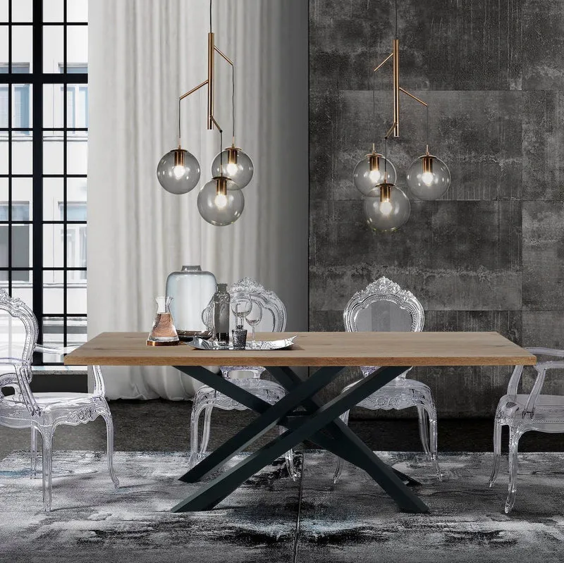 Tavolo da pranzo con piano in legno Gerard