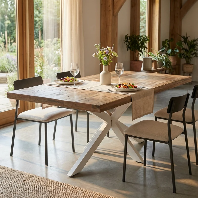 Tavolo da pranzo in legno di acacia 220x100 cm - HOLDEN