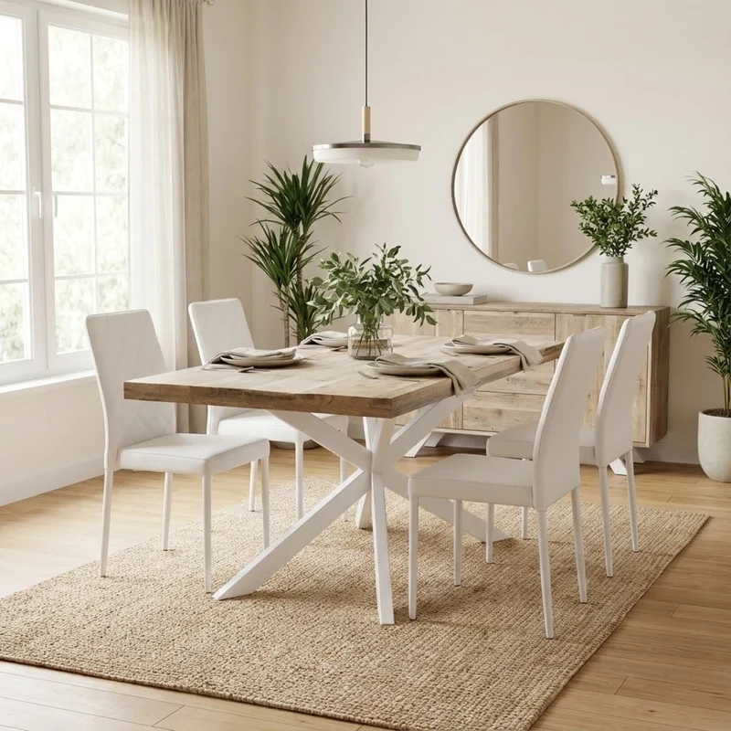 Tavolo da pranzo in legno di acacia 220x100 cm - HOLDEN