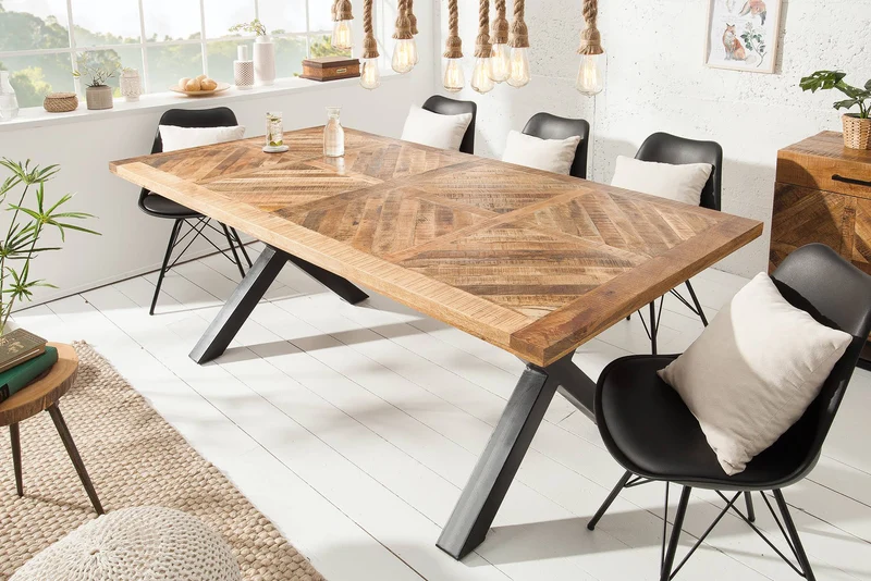 Tavolo da pranzo in legno di acacia 180x90 cm - FOSTER