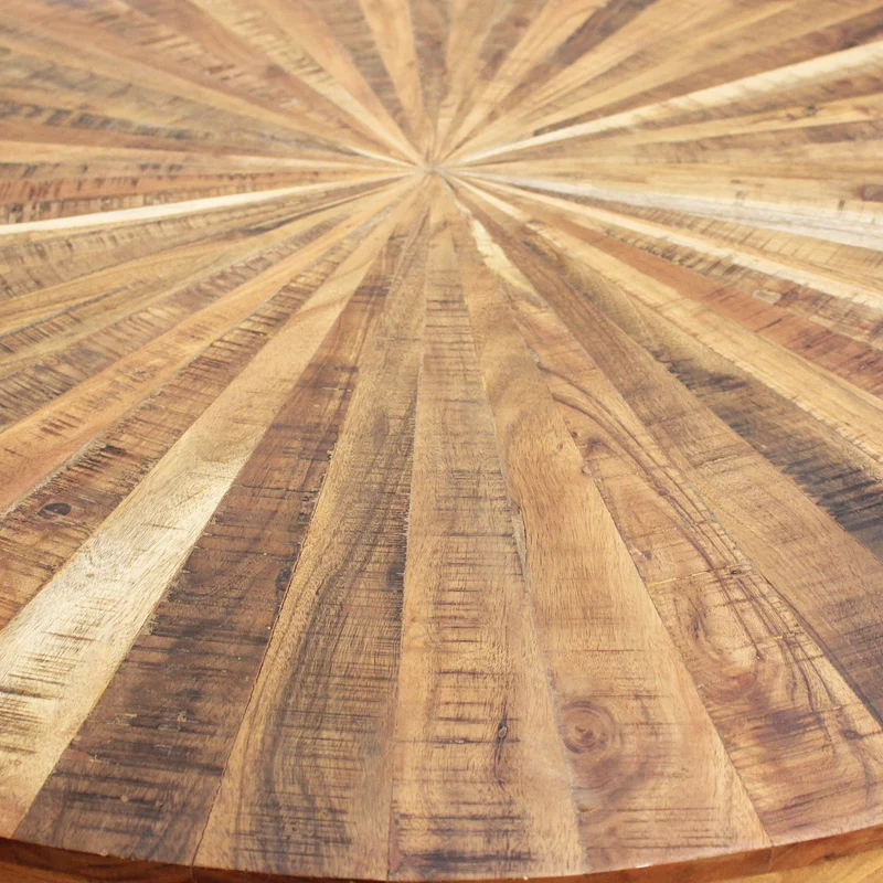 Tavolo da pranzo rotondo 120 cm in legno di acacia - DRAKE