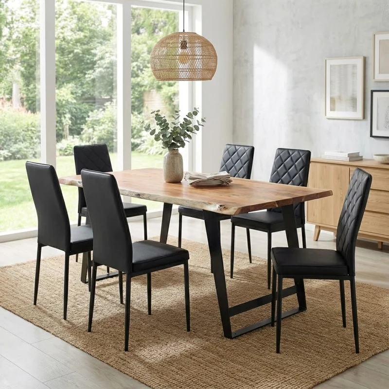 Tavolo da pranzo in legno di acacia 200x100 - CARLY