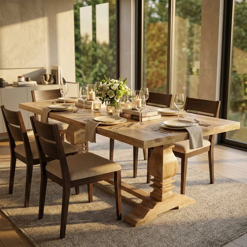 Tavolo da pranzo in legno 220x100 cm - SUTTON