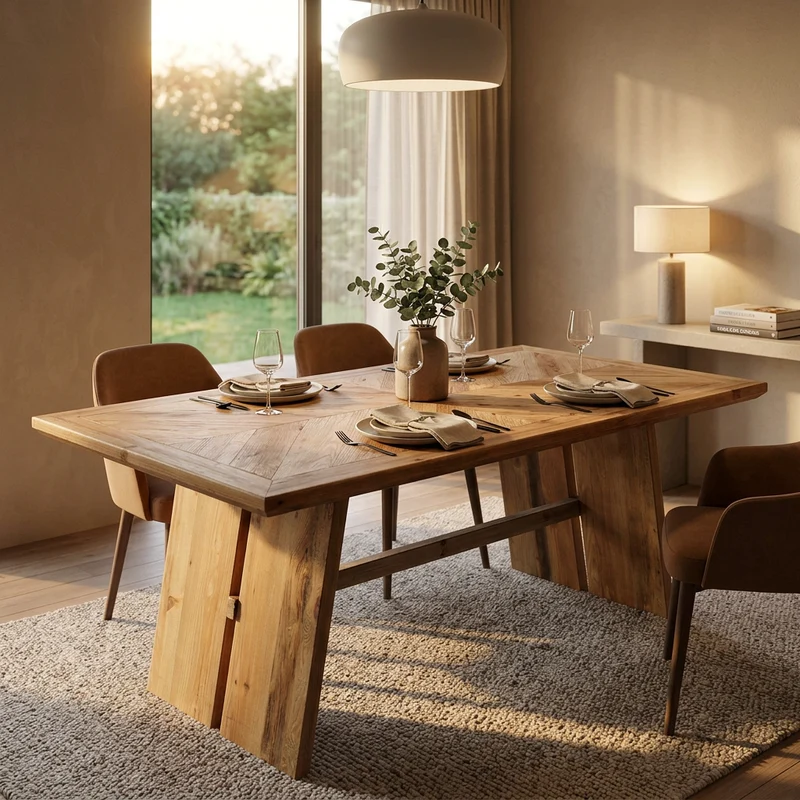 Tavolo da pranzo in legno di pino riciclato cm 180x95 - PINE