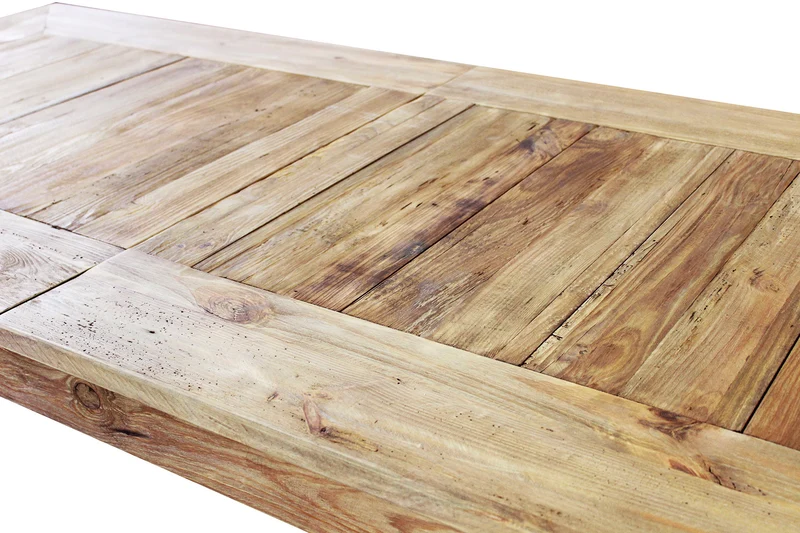 Tavolo da pranzo allungabile in legno di pino riciclato 224/304x105 - PINE