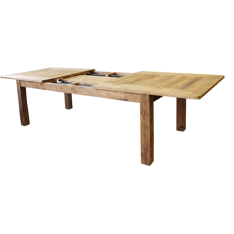 Tavolo da pranzo allungabile in legno di pino riciclato 224/304x105 - PINE