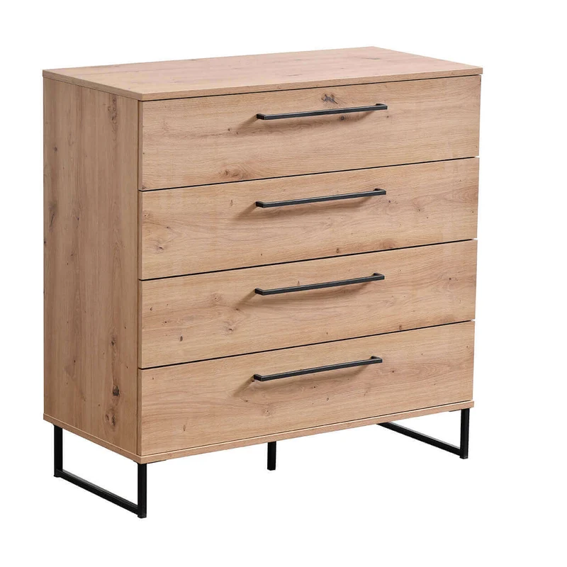 cassettiera moderna 4 cassetti cm 91 5x42x92 5 h - ZENWOOD