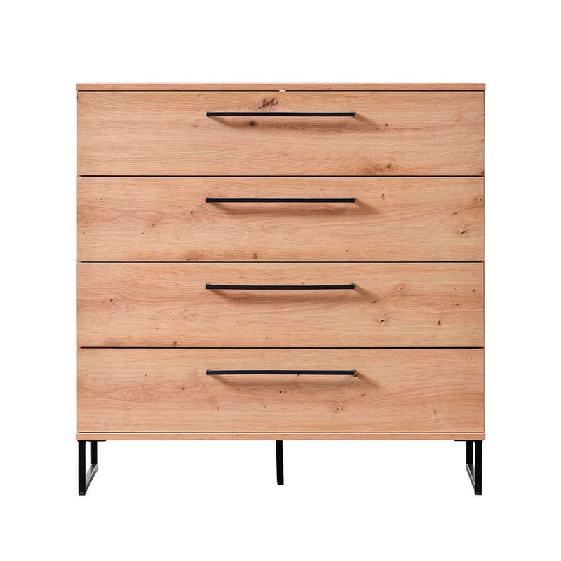 cassettiera moderna 4 cassetti cm 91 5x42x92 5 h - ZENWOOD