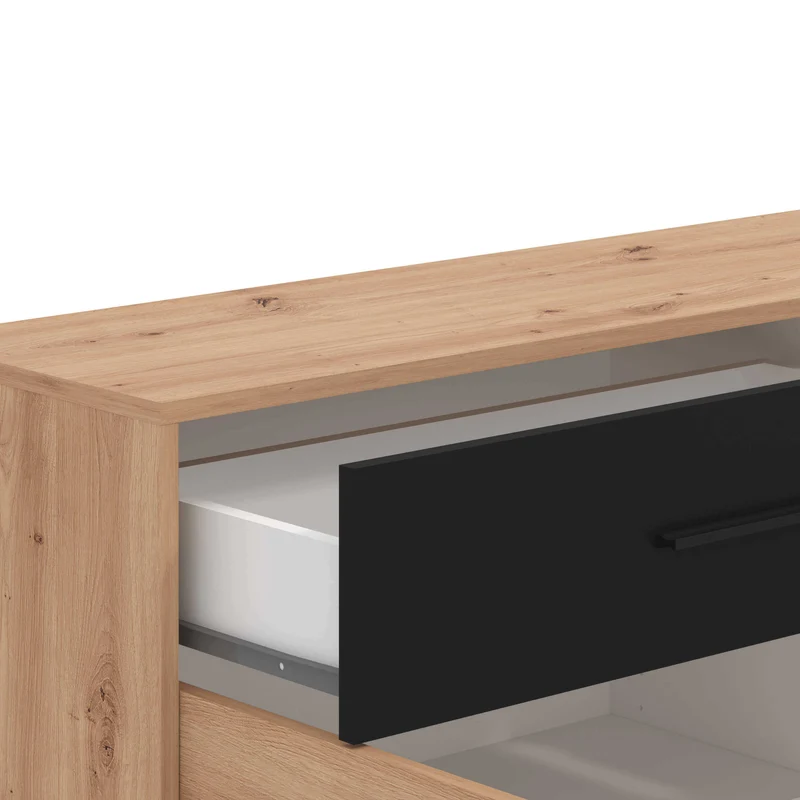 comò tre ante un cassetto moderno minimal in legno cm 119 2x33 2x80 5 h - TIMBER