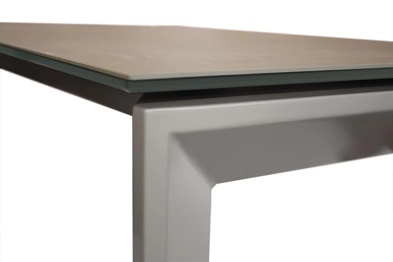 Tavolo allungabile in acciaio e ceramica Duarte Duo