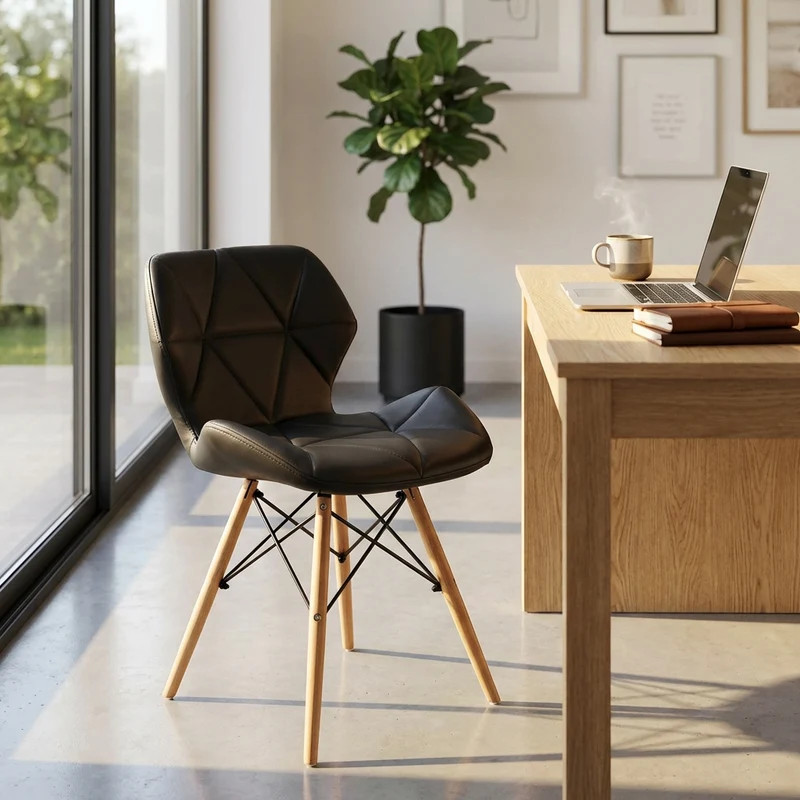 Poltrona scandinava da interno imbottita - DERVA