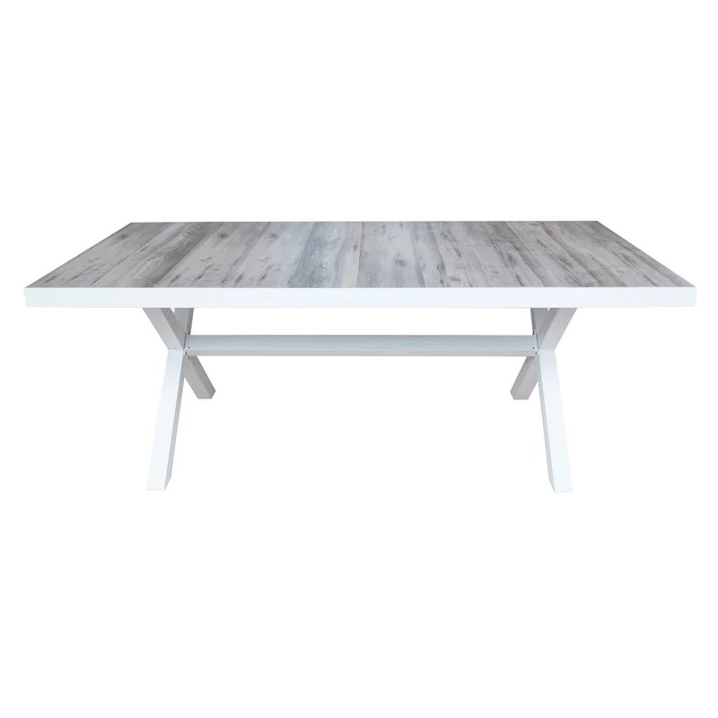 Tavolo da Giardino piano in Ceramica in Alluminio Gress cm 200x100x75 - SALLY