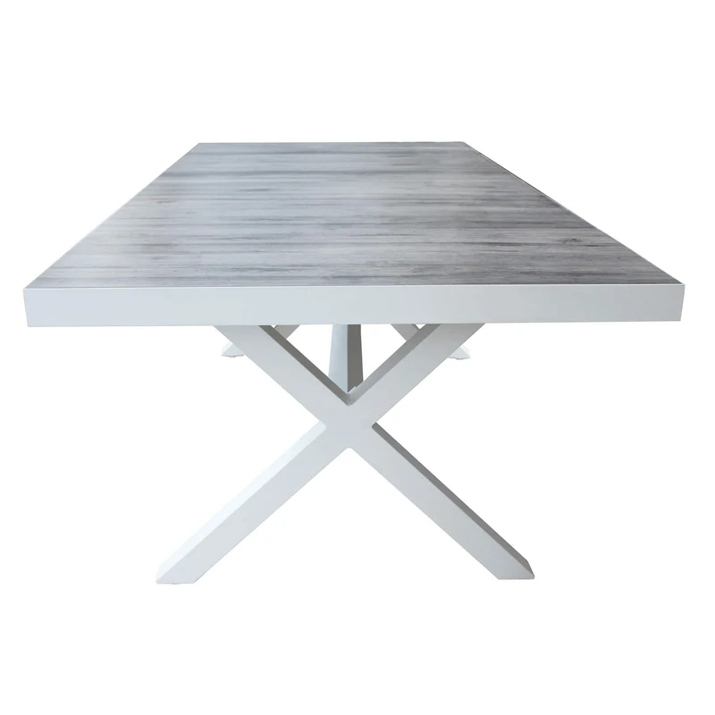 Tavolo da Giardino piano in Ceramica in Alluminio Gress cm 200x100x75 - SALLY