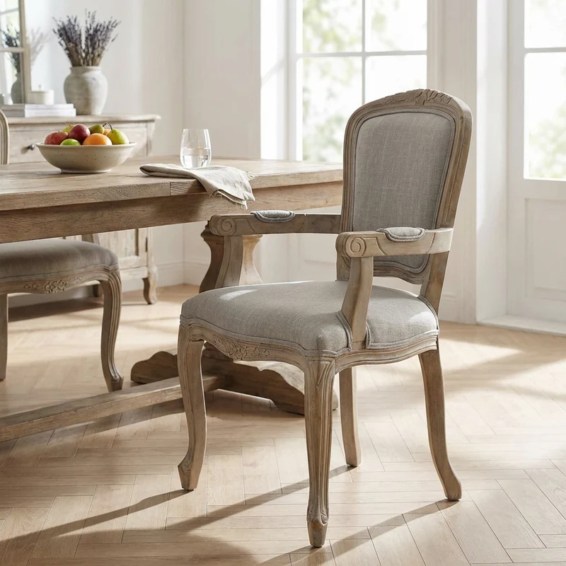 Poltrona vintage seduta imbottita in Legno cm 57x57x95 - ROYCE